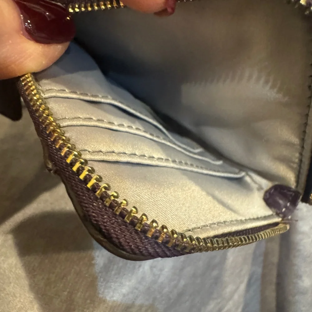 Coach Purple‎ Sequin Wristlet Purple Sequin Coach Camera Case/Wristlet